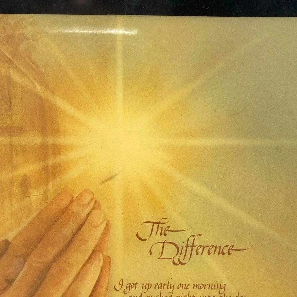 The‎ Difference Inspirational Poem Print Praying Hands Christian Religious Art